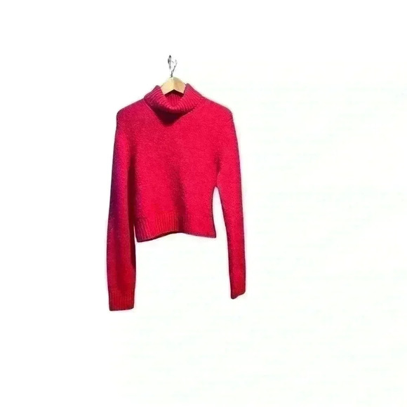 NEW RE/DONE 60s Slim Red Turtle Neck Sweater Large - Picture 5 of 9